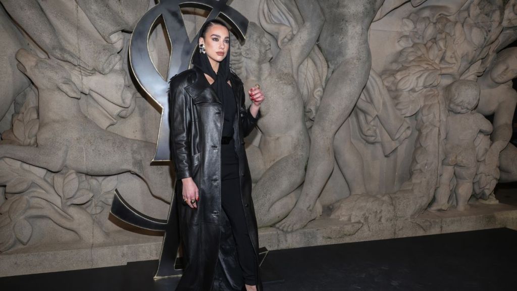 Dua Lipa attends the Saint Laurent Womenswear Fall Winter 2023-2024 show as part of Paris Fashion Week on February 28, 2023 in Paris, France.