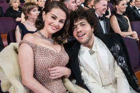 Selena Gomez and Benny Blanco attend the 97th Annual Oscars at Dolby Theatre on March 02, 2025 in Hollywood, California.