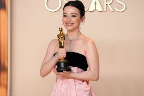 Mikey Madison, winner of the Best Actress in a Leading Role for “Anora”, poses in the press room during the 97th Annual Oscars at Dolby Theatre on March 02, 2025 in Hollywood, California.