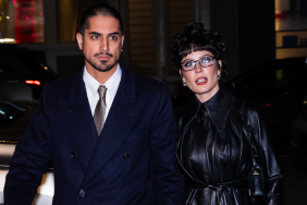 Avan Jogia (L) and Halsey are seen in SoHo on February 13, 2025 in New York City.