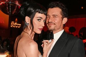 Katy Perry and Orlando Bloom attend the 2025 Vanity Fair Oscar Party Hosted By Radhika Jones at Wallis Annenberg Center for the Performing Arts on March 02, 2025 in Beverly Hills, California.