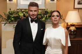 David Beckham and Victoria Beckham attend a dinner in celebration of Slow Food at King Charles III's Gloucestershire estate, Highgrove Gardens on February 7, 2025 inTetbury, England.