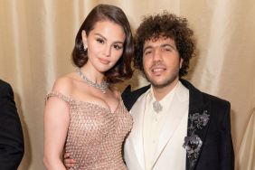 Selena Gomez and Benny Blanco attend the 97th annual Oscars at Ovation Hollywood on March 02, 2025 in Hollywood, California.