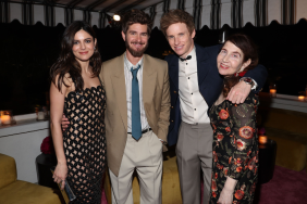 Monica Barbaro, Andrew Garfield, Eddie Redmayne and Lynn Hirschberg, W Magazine Editor at Large, attend W Magazine's Annual Best Performances Party at Chateau Marmont on January 04, 2025 in Los Angeles, California.