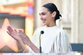 Gal Gadot speaks onstage during her Hollywood Walk of Fame Star Ceremony in Hollywood, California on March 18, 2025.