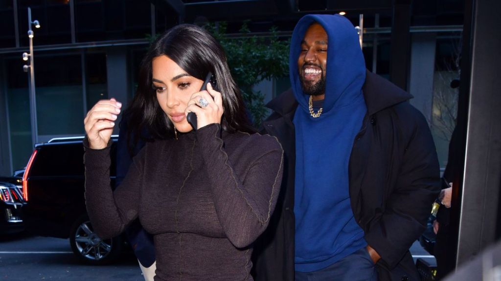 Kim Kardashian West and Kanye West arrive to Estiatorio Milos on November 6, 2019 in New York City.